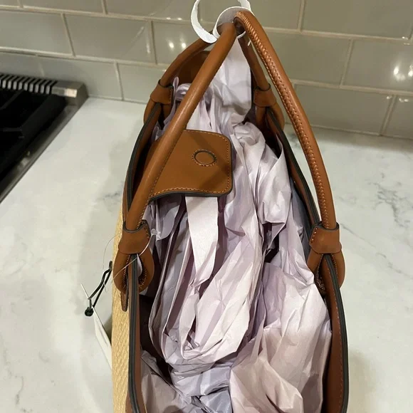 Tuckernuck Tan and Brown Tote Bag with Leather Accents - Picture 3 of 7